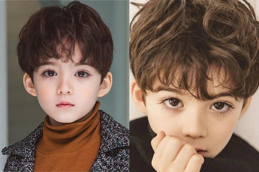 Kiểu tóc cho bé trai 8 tuổi phong cách layer Hàn Quốc