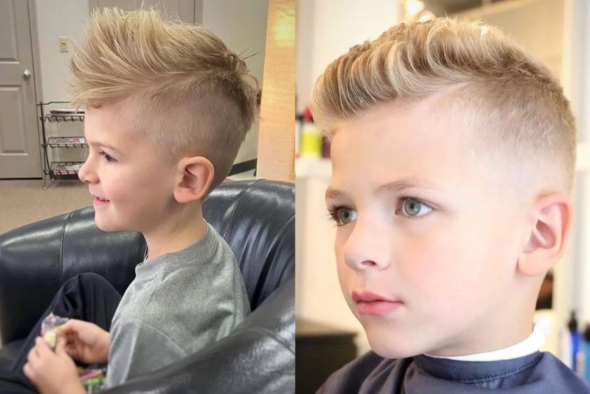 Những kiểu tóc cho bé trai 9 tuổi theo phong cách faux hawk