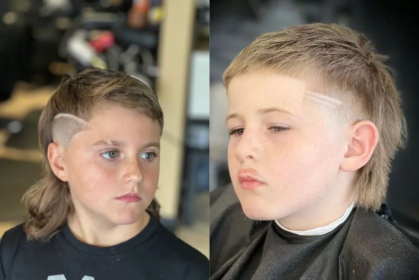 Kiểu tóc cho bé trai 9 tuổi với mullet hai mái