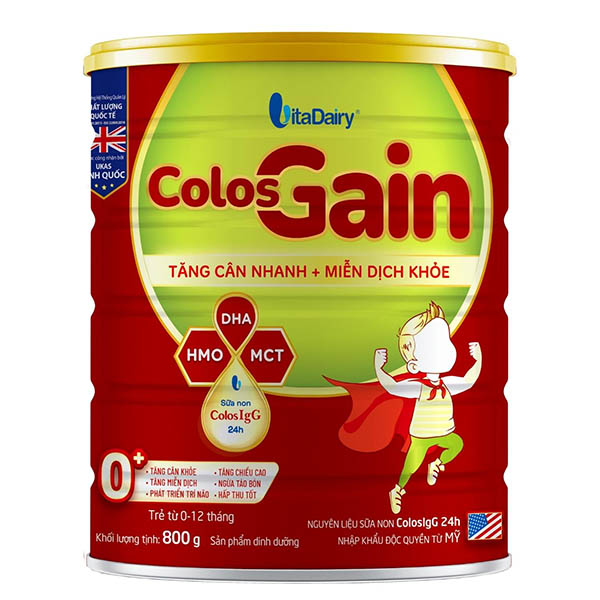sữa công thức cho trẻ 0-6 tháng colos gain